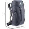 image:imageDeuter AC Lite 16L Hiking amp Daypack Backpack with Steel Frame amp Superior Breathability  LindenCactusBlack