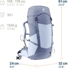 image:imageDeuter Womens Futura 30L SL Backpack Ergonomic MultiDay Trek Hiking Pack  CassisAshrosePolarbluejay